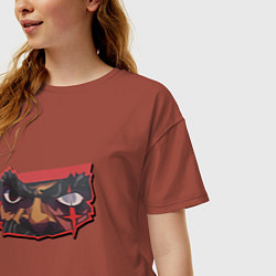 Футболка оверсайз женская Seeing Red, цвет: кирпичный — фото 2