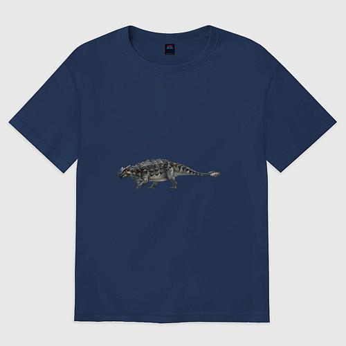 Женская футболка оверсайз Анкилозавр / Тёмно-синий – фото 1