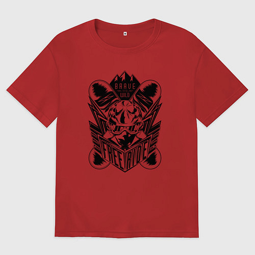 Женская футболка оверсайз FREERIDE SHEREGESH / Красный – фото 1