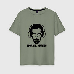 Футболка оверсайз женская Dr House music, цвет: авокадо