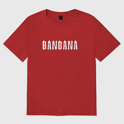 Футболка оверсайз женская KIZARU, BIG BABY TAPE, BANDANA, цвет: красный