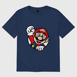 Футболка оверсайз женская MarioFace, цвет: тёмно-синий