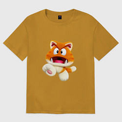 Футболка оверсайз женская GoombaCat, цвет: горчичный