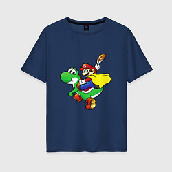 Футболка оверсайз женская Yoshi&Mario, цвет: тёмно-синий