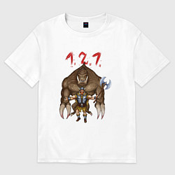 Футболка оверсайз женская Разнос на 121, цвет: белый