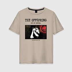 Футболка оверсайз женская The Offspring out of control, цвет: миндальный