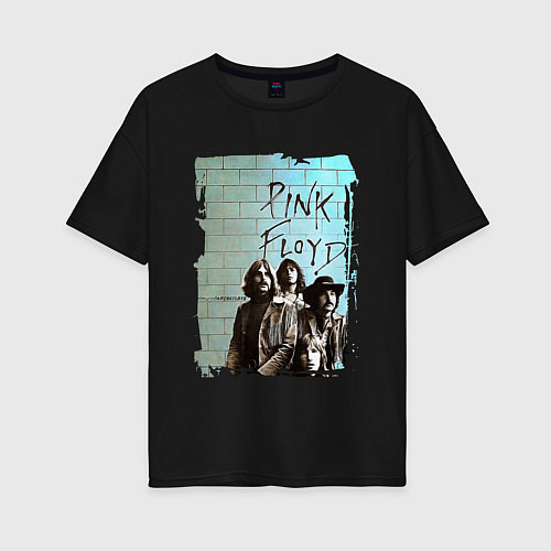 Женская футболка оверсайз PINK FLOYD, постер / Черный – фото 1