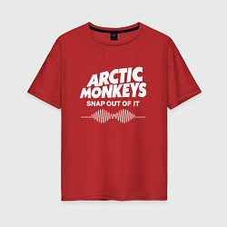 Футболка оверсайз женская Arctic Monkeys, группа, цвет: красный