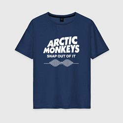 Футболка оверсайз женская Arctic Monkeys, группа, цвет: тёмно-синий