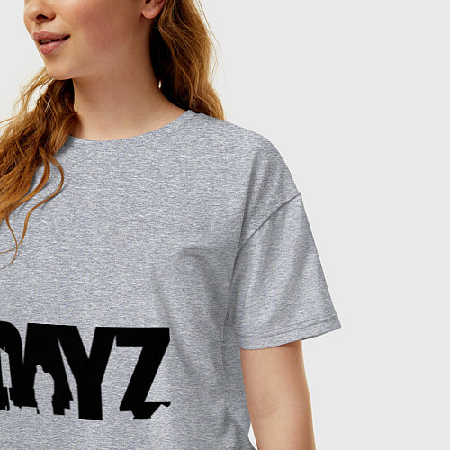 Женская футболка оверсайз DayZ / Меланж – фото 3