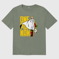 Женская футболка оверсайз Сайтама возвращается из супермаркета One Punch-Man