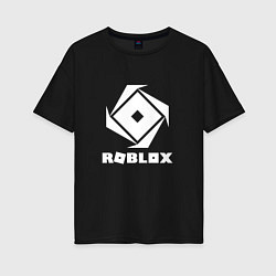 Женская футболка оверсайз ROBLOX WHITE LOGO