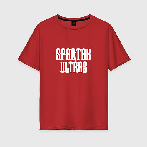 Женская футболка оверсайз SPARTAK ULTRAS / Красный – фото 1