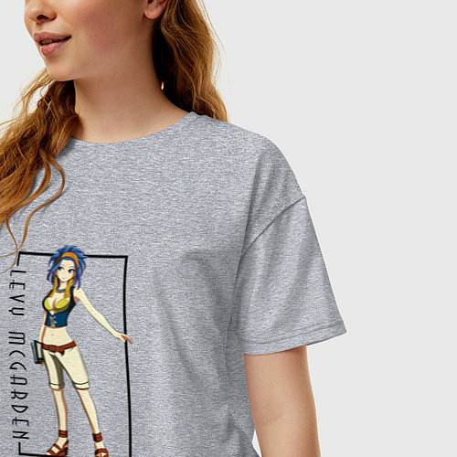 Женская футболка оверсайз Леви МакГарден Хвост феи / Меланж – фото 3
