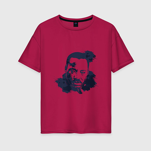 Женская футболка оверсайз Мартин Лютер / Маджента – фото 1