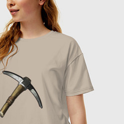 Футболка оверсайз женская Кирка из Раста, цвет: миндальный — фото 2