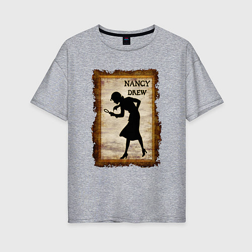 Женская футболка оверсайз Нэнси Дрю Nancy Drew / Меланж – фото 1