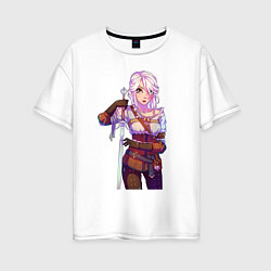 Футболка оверсайз женская Циpи, цвет: белый