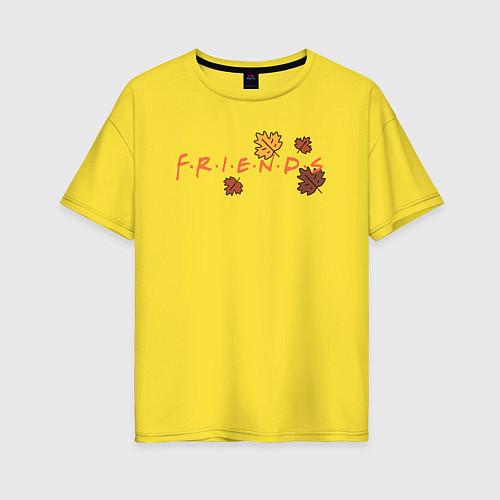 Женская футболка оверсайз Logo Friends / Желтый – фото 1