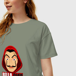 Футболка оверсайз женская Белла Чао, цвет: авокадо — фото 2