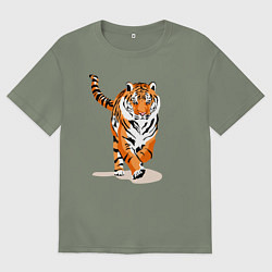 Футболка оверсайз женская Властный хозяин джунглей, цвет: авокадо