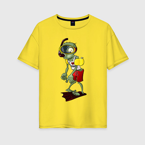 Женская футболка оверсайз Water zombie / Желтый – фото 1
