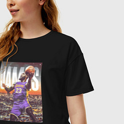 Футболка оверсайз женская LeBron James!, цвет: черный — фото 2