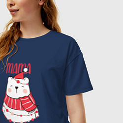 Футболка оверсайз женская Family Mama Bear, цвет: тёмно-синий — фото 2