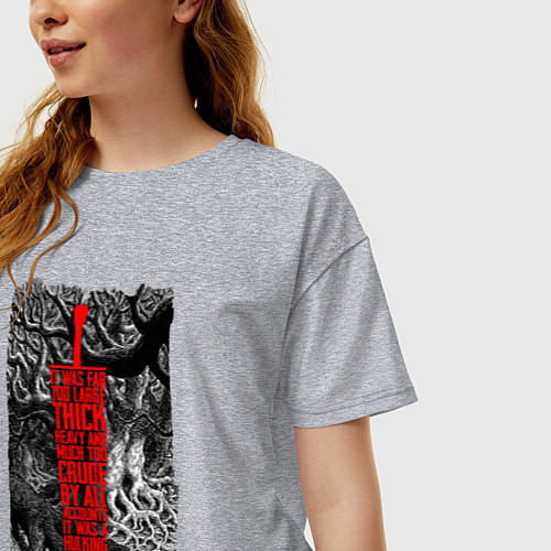 Женская футболка оверсайз BERSERK SWORD БЕРСЕРК МЕЧ / Меланж – фото 3