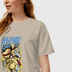 Футболка оверсайз женская Revenge of the fighter, цвет: миндальный — фото 2