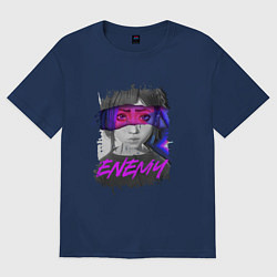 Женская футболка оверсайз Everywere My Enemy