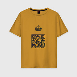 Футболка оверсайз женская QR King, цвет: горчичный