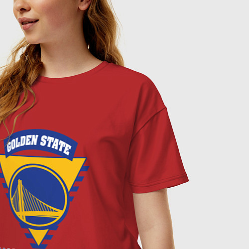 Женская футболка оверсайз Golden State Warriors Голден Стейт НБА / Красный – фото 3