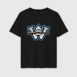 Женская футболка оверсайз Wilmington sharks - baseball team