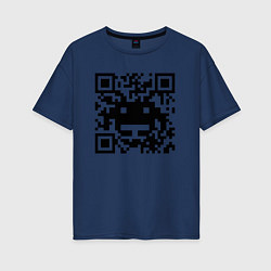 Женская футболка оверсайз QR-Monster