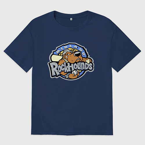 Женская футболка оверсайз Midland Rockhounds - baseball team / Тёмно-синий – фото 1