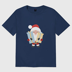 Футболка оверсайз женская Подарки от дедушки, цвет: тёмно-синий