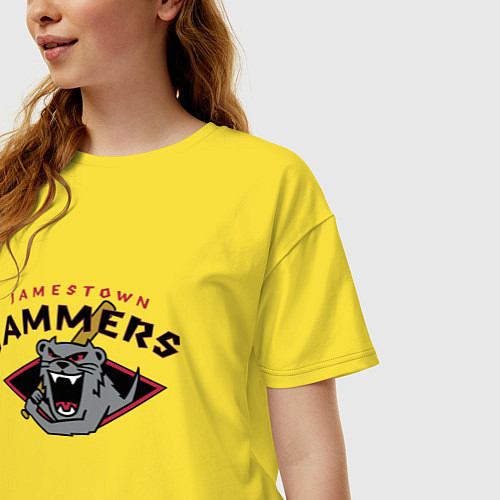 Женская футболка оверсайз Charleston River Dogs / Желтый – фото 3