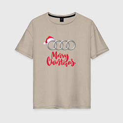 Женская футболка оверсайз AUDI MERRY CHRISTMAS