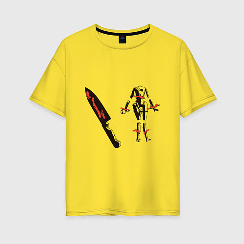 Женская футболка оверсайз Dexter Knife / Желтый – фото 1