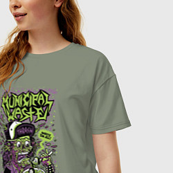 Футболка оверсайз женская Municipal Waste - waste em all!, цвет: авокадо — фото 2