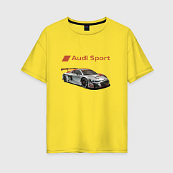 Футболка оверсайз женская Audi sport - racing team, цвет: желтый
