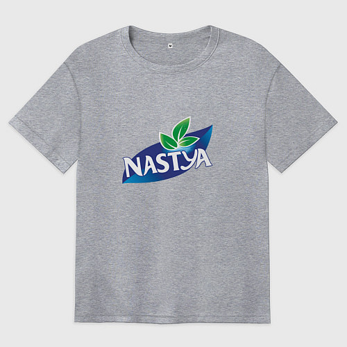 Женская футболка оверсайз Nestea Настя / Меланж – фото 1