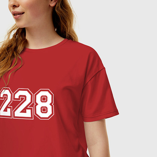 Женская футболка оверсайз 228 Rap / Красный – фото 3