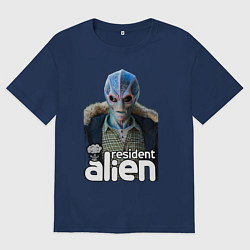 Женская футболка оверсайз Resident alien