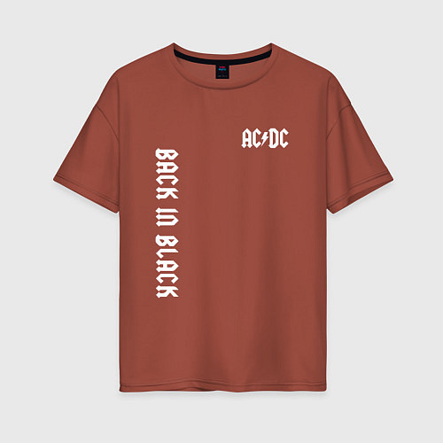 Женская футболка оверсайз ACDC Рок / Кирпичный – фото 1