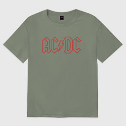 Футболка оверсайз женская ACDC - Logo, цвет: авокадо