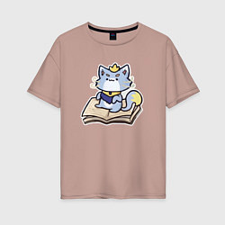 Футболка оверсайз женская The Magical Cat Yuumi, цвет: пыльно-розовый