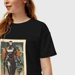 Футболка оверсайз женская Viper Valorant Art, цвет: черный — фото 2