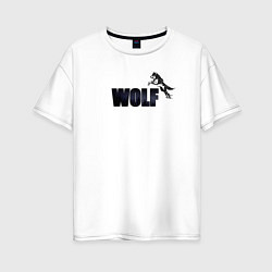 Футболка оверсайз женская Wolf brand, цвет: белый